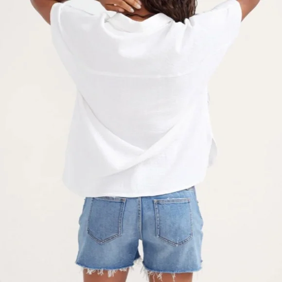 HATCH The Cut Off Denim Maternity Shorts - Picture 4 of 16